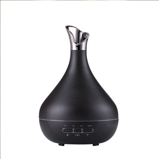 300ml Aroma Essential Oil Diffuser Ultrasonic Air Humidifier purifier with Wood Grain LED Lights for Office Home Bedroom